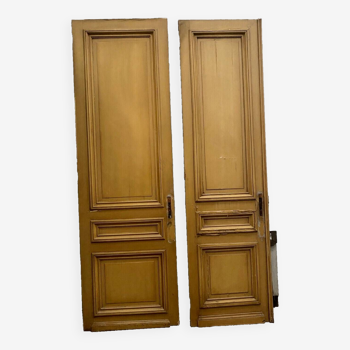Lot de deux portes simple face en sapin massif XIX siècle