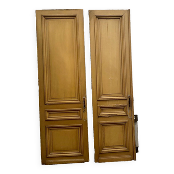 Lot de deux portes simple face en sapin massif XIX siècle