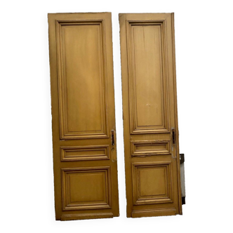 Set of two single-sided doors in 19th century solid fir