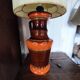 Lampadaire vintage 70 orange et marron style Fat Lava