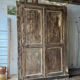 The antique patinated wardrobe