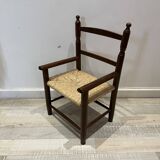 Children's straw armchair