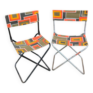 Paire chaises camping - pliantes