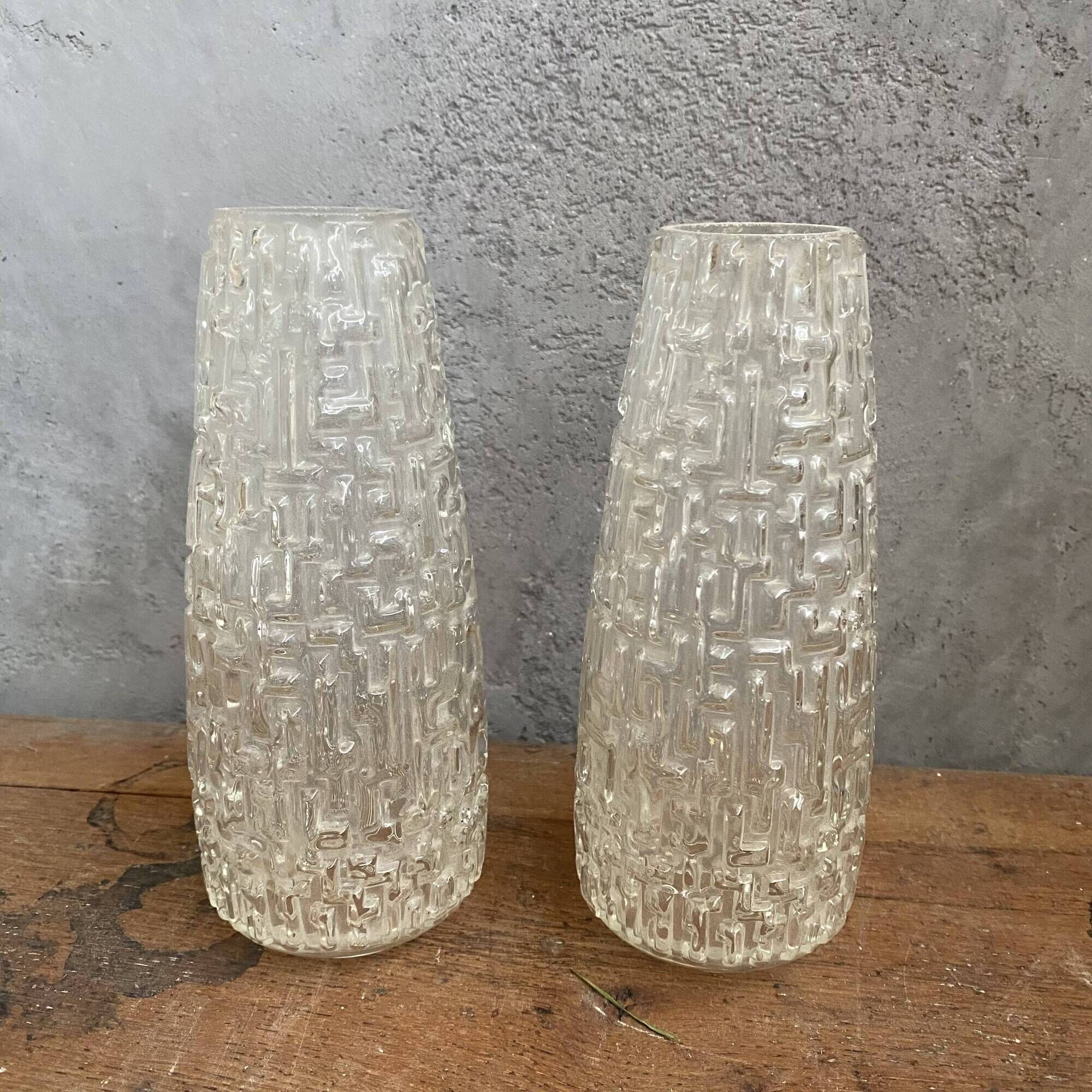2 geometric glass tulips 17.5 cm for chandelier lamp