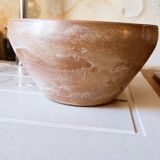 Hand-turned stoneware salad bowl