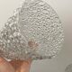 Set of two new vintage electrified bubble glass walking lamps
