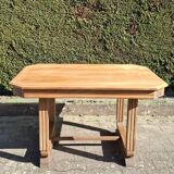 Art Deco table in solid elm