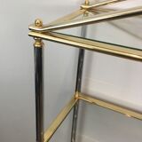 Neoclassical shelf with silver gunmetal patina and gilt metal