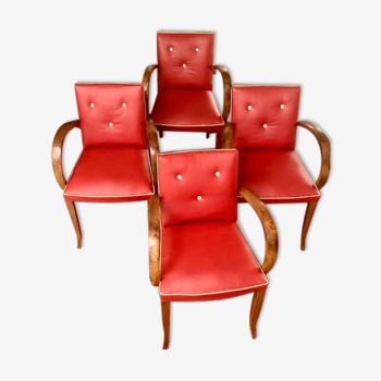 Red armchairs arts deco