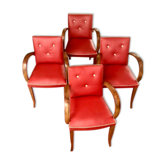 Fauteuils rouges arts déco