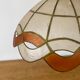 Vintage lampshade suspension in mother-of-pearl and brass
