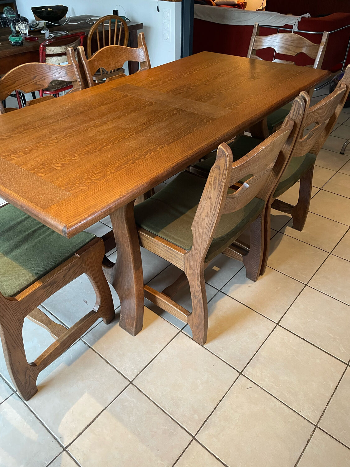 Neoclassical style farmhouse table dlg Guillerme et chambron 60/70