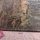 Vintage French oil painting, signed Levergne, 1958