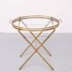 small Brass folding serving tray table 1970 France