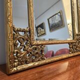 Miroir doré à parclose belge