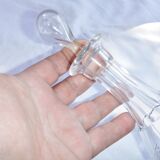 Bohemian crystal liqueur service Baccarat St Louis carafe glasses signed by an anchor