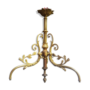 Lustre en bronze à gaz époque