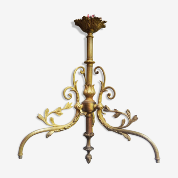 Very rare old gas bronze chandelier - Napoleon III era and style