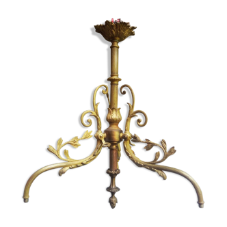 Very rare old gas bronze chandelier - Napoleon III era and style