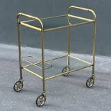 Minimalist solid brass server from the 60s