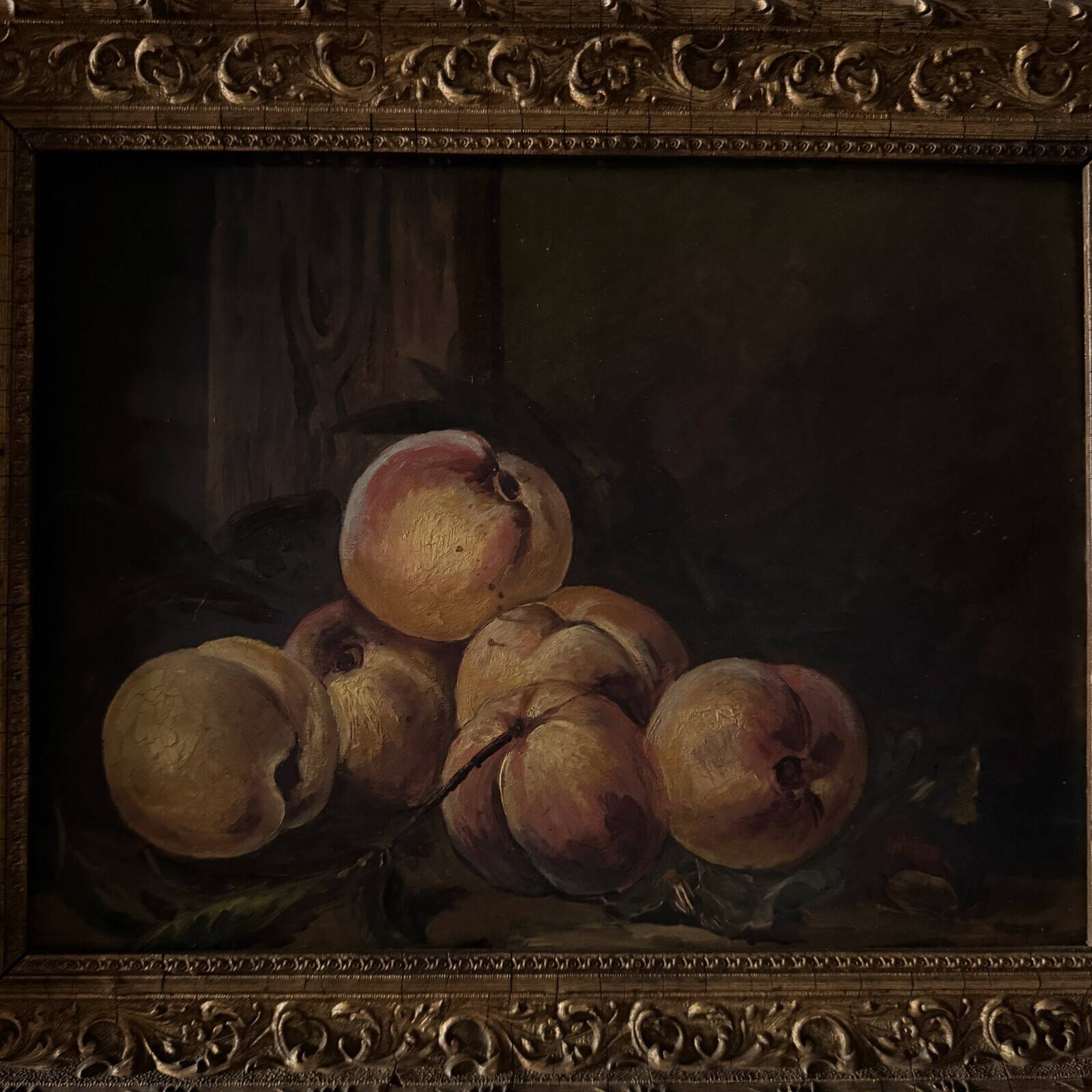 Pair of still lifes, oils on cardboard, fruits, 20th century by L. Gauthier