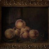 Pair of still lifes, oils on cardboard, fruits, 20th century by L. Gauthier