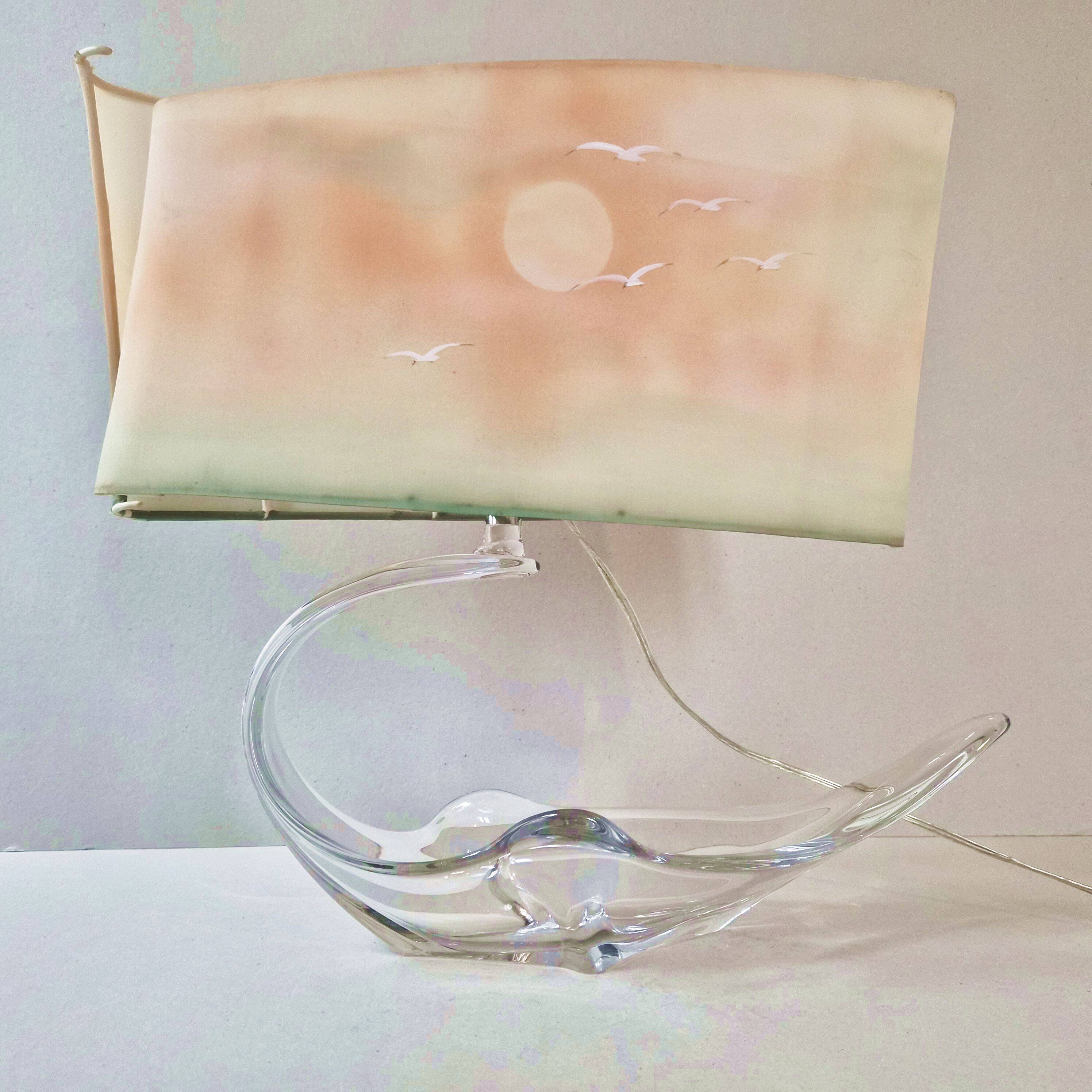 Vintage crystal lamp from the 1970s