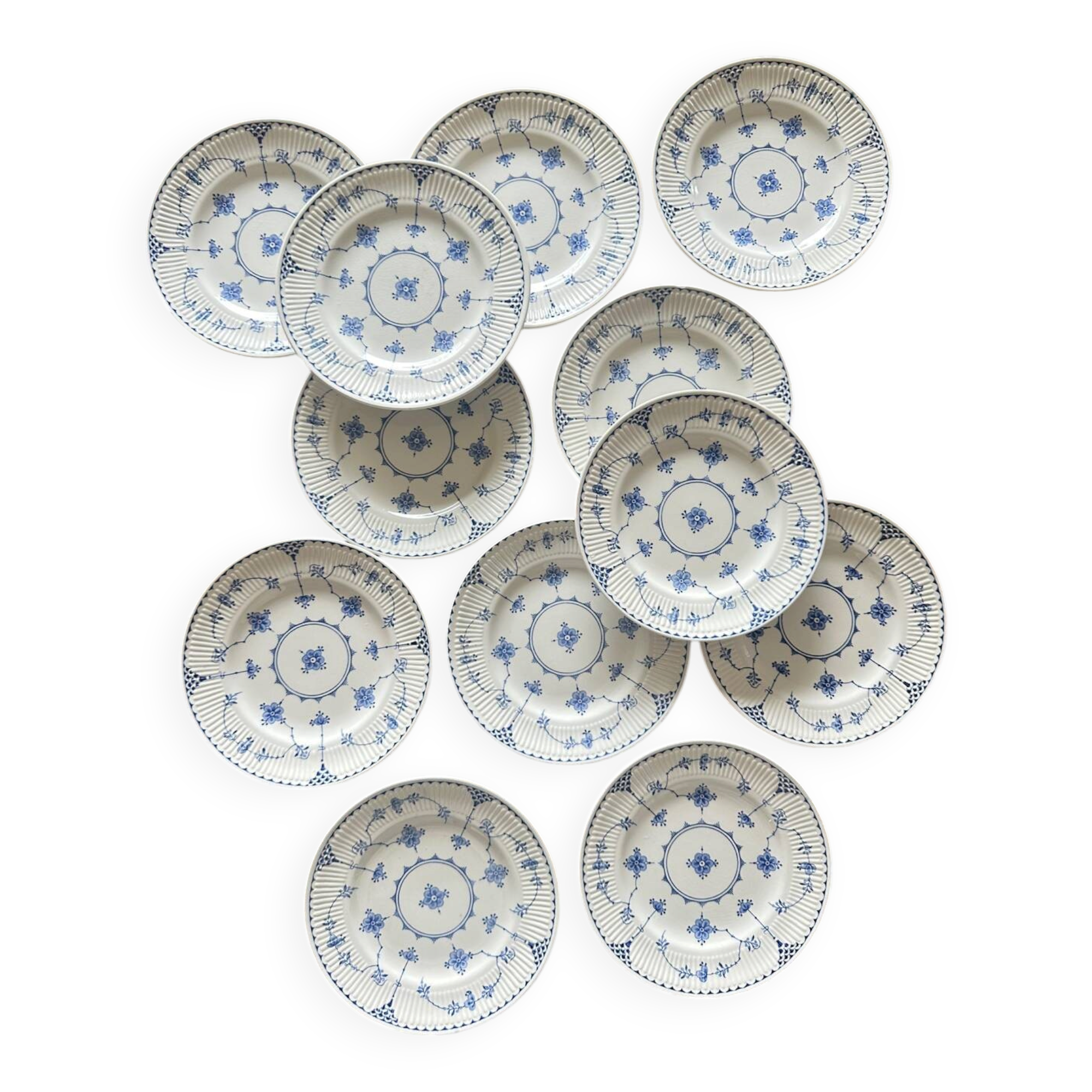 English dessert plates