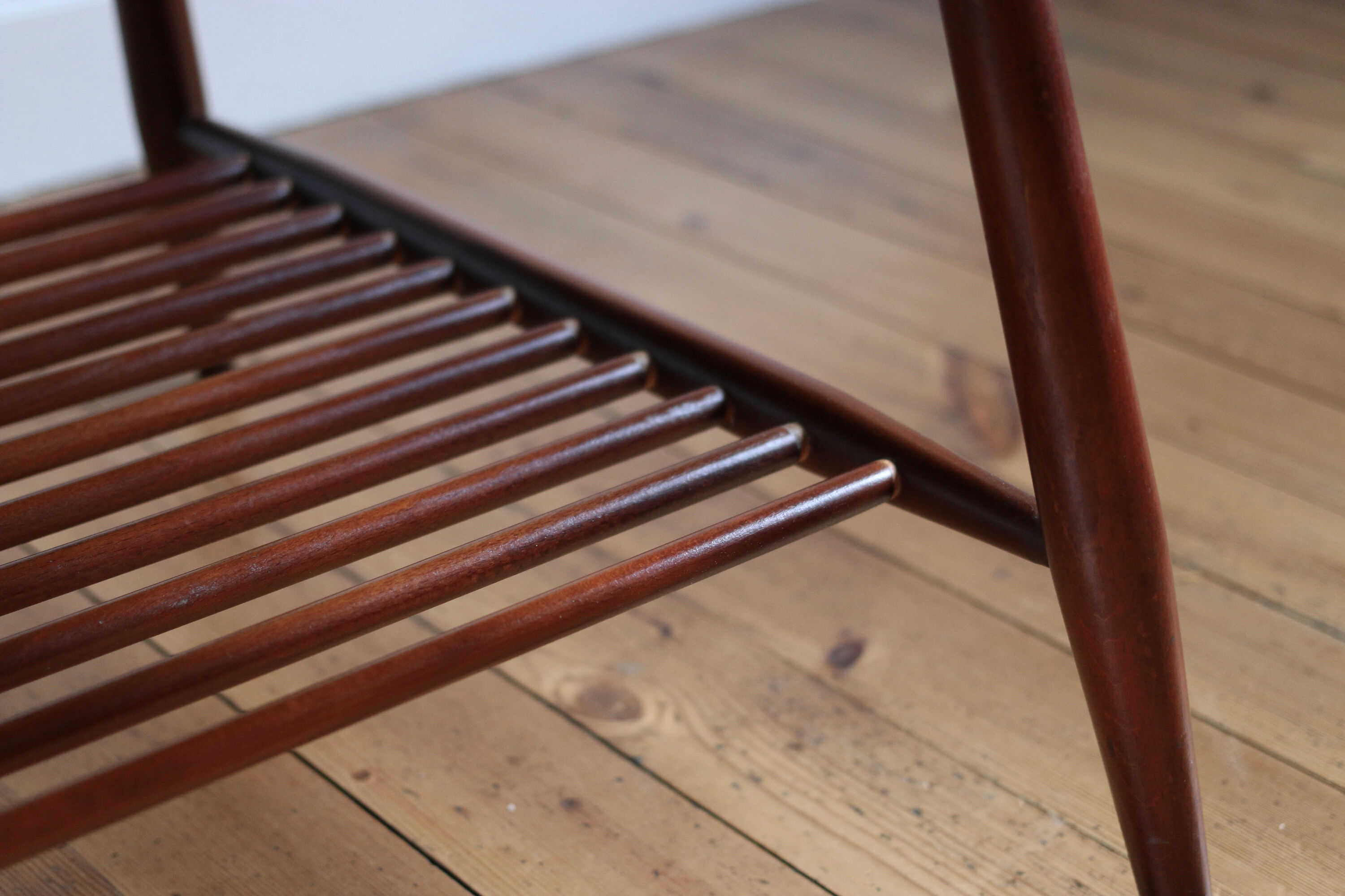 Vintage oval Scandinavian coffee table Ercol 1960