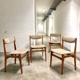 4x Teak Dining Chairs Denmark 60s