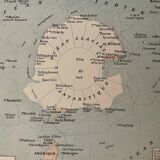 Lithograph map on the poles - 1900