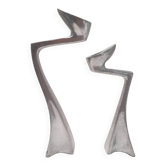 Pair of Swan candlesticks by Matthew Hilton