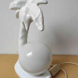 Palm lamp globe opaline