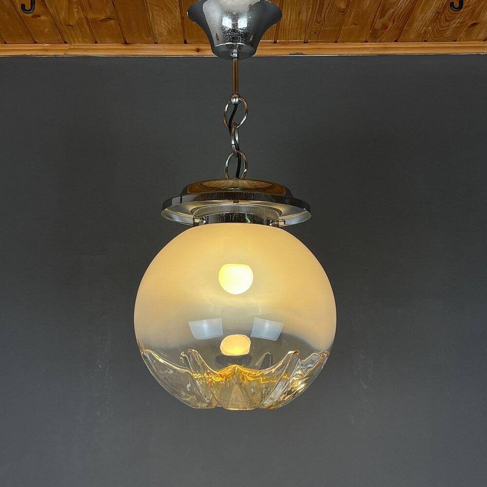 Large Murano glass pendant lamp by Mazzega, Italy, 1960s.