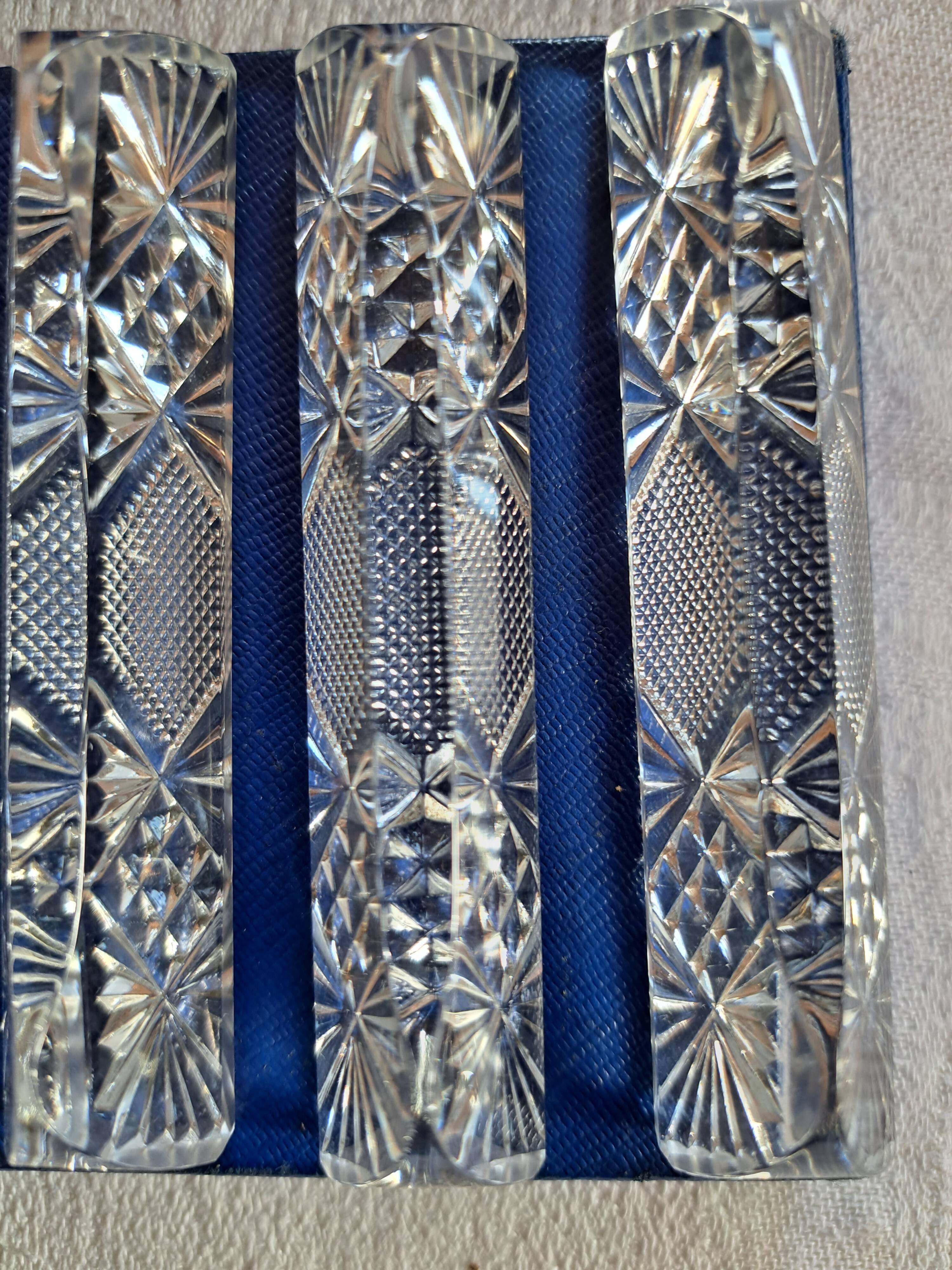 Porte couteaux cristal vintage