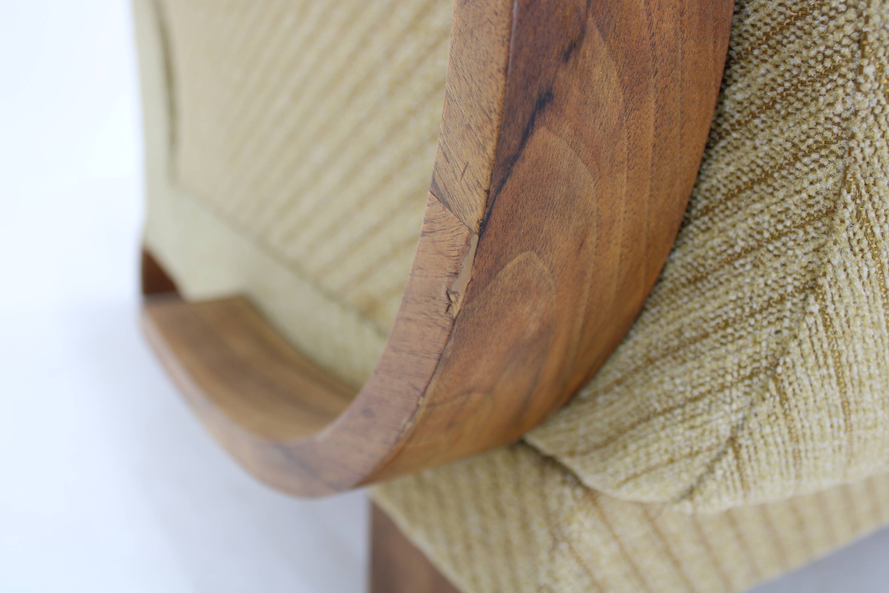 1930s Art Deco Armchair, Czechoslovakia