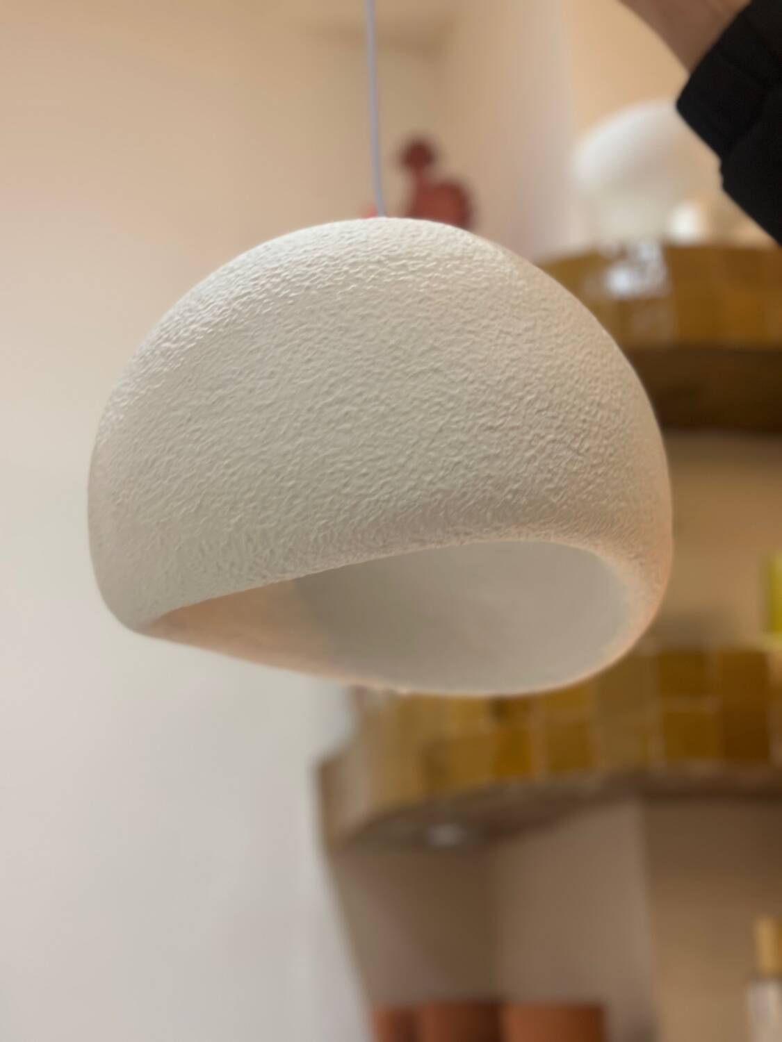 Minimalist suspension cloud Japanese wabi sabi white - d30 cm