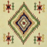 Anatolian handmade vintage rug 169 cm x 107 cm