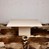 Square travertine coffee table