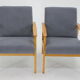 1960s Pair of Beech Armchairs, Czechoslovakia
