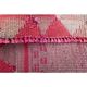 1970s Vintage Turkish Oushak Handmade Wool Cotton Pink Runner Rug 90x312