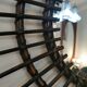 Vintage sun mirror in 60s dark rattan 56cm