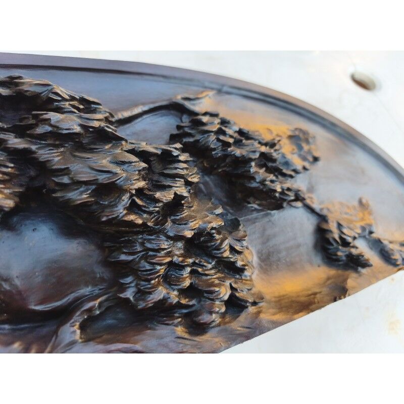 Dark oak relief sculpture 19th century