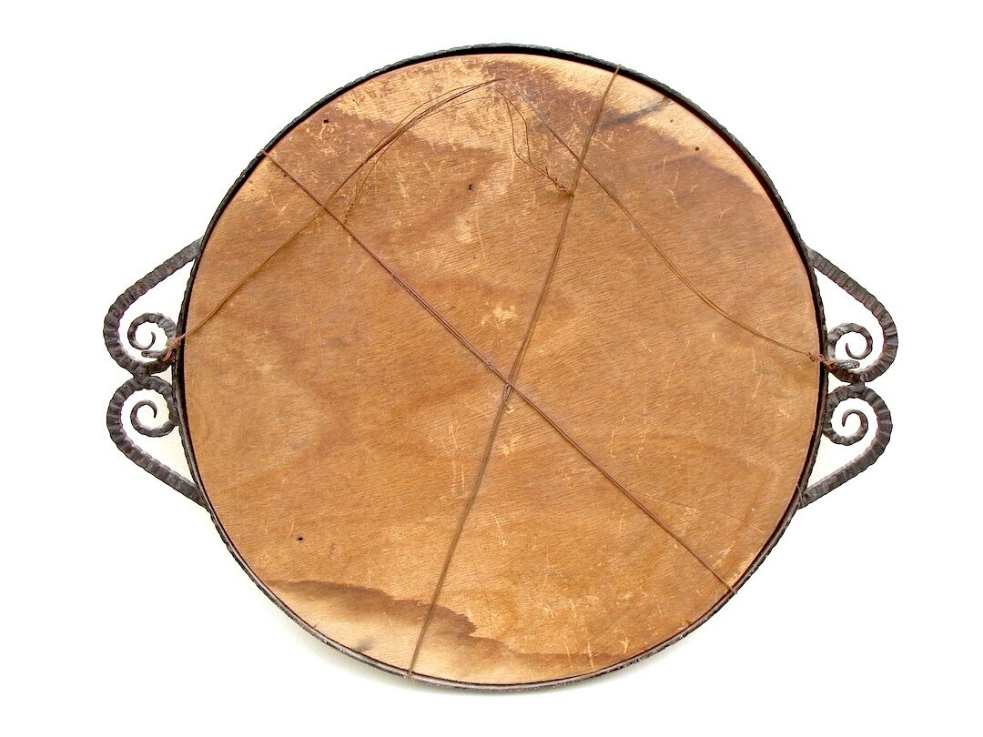 1930 hammered metal mirror