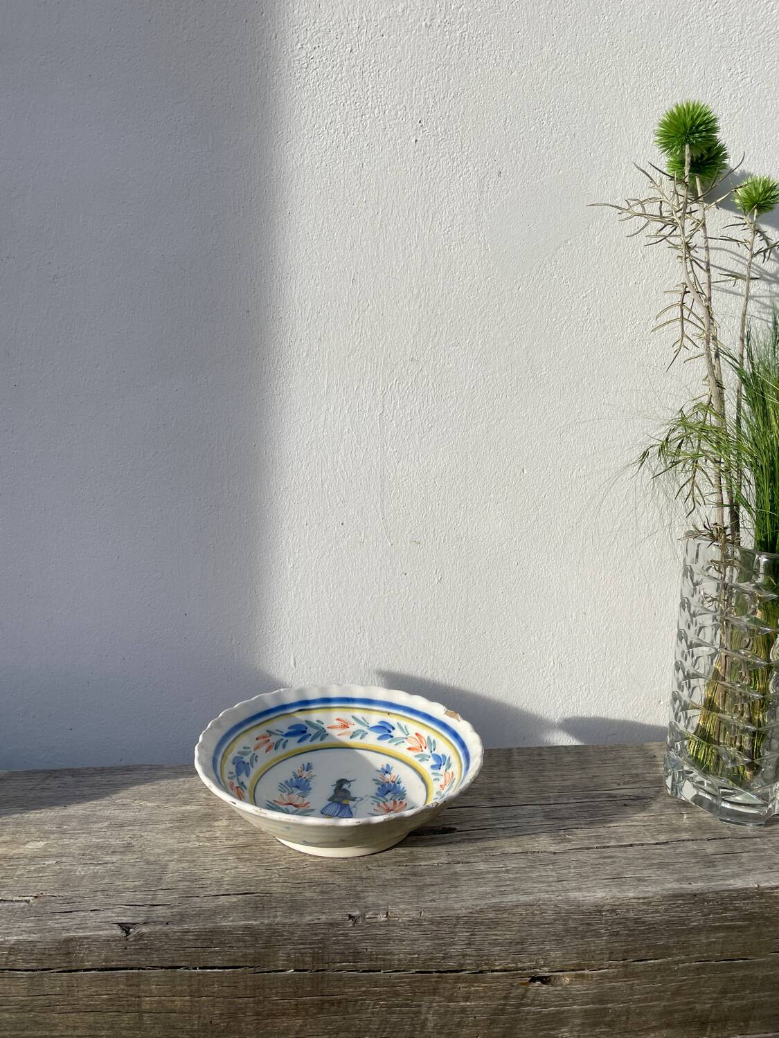 Quimper ceramic hanging collector's salad bowl