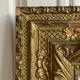 Antique mirror pediment
