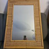 Vintage Mirror Dal Vera Bamboo Rattan 1970