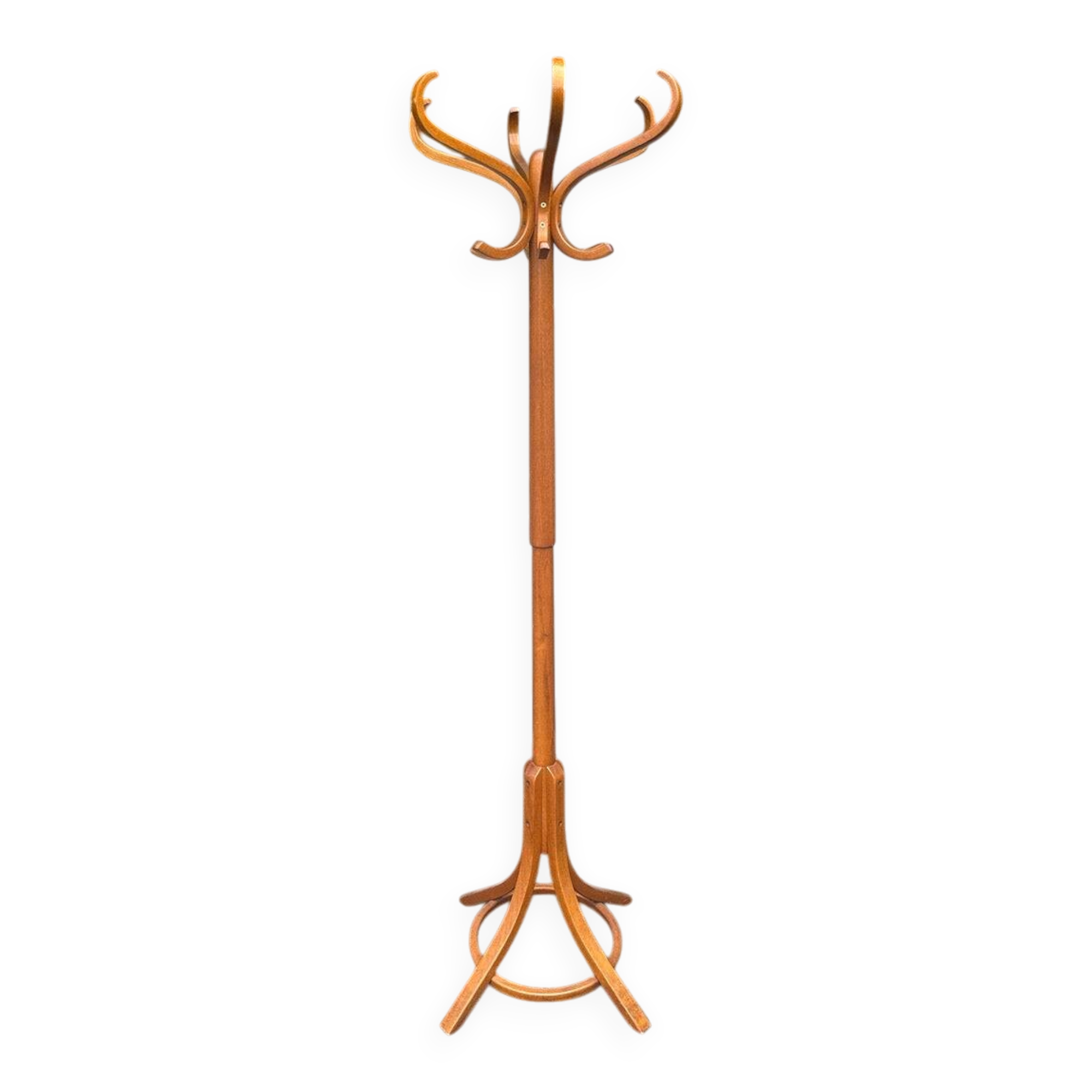 Coat rack – Vintage – Storage – Curved brown wooden parrot
