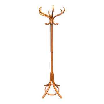 Porte-manteau – Vintage – Rangement – Perroquet bois cintré marron