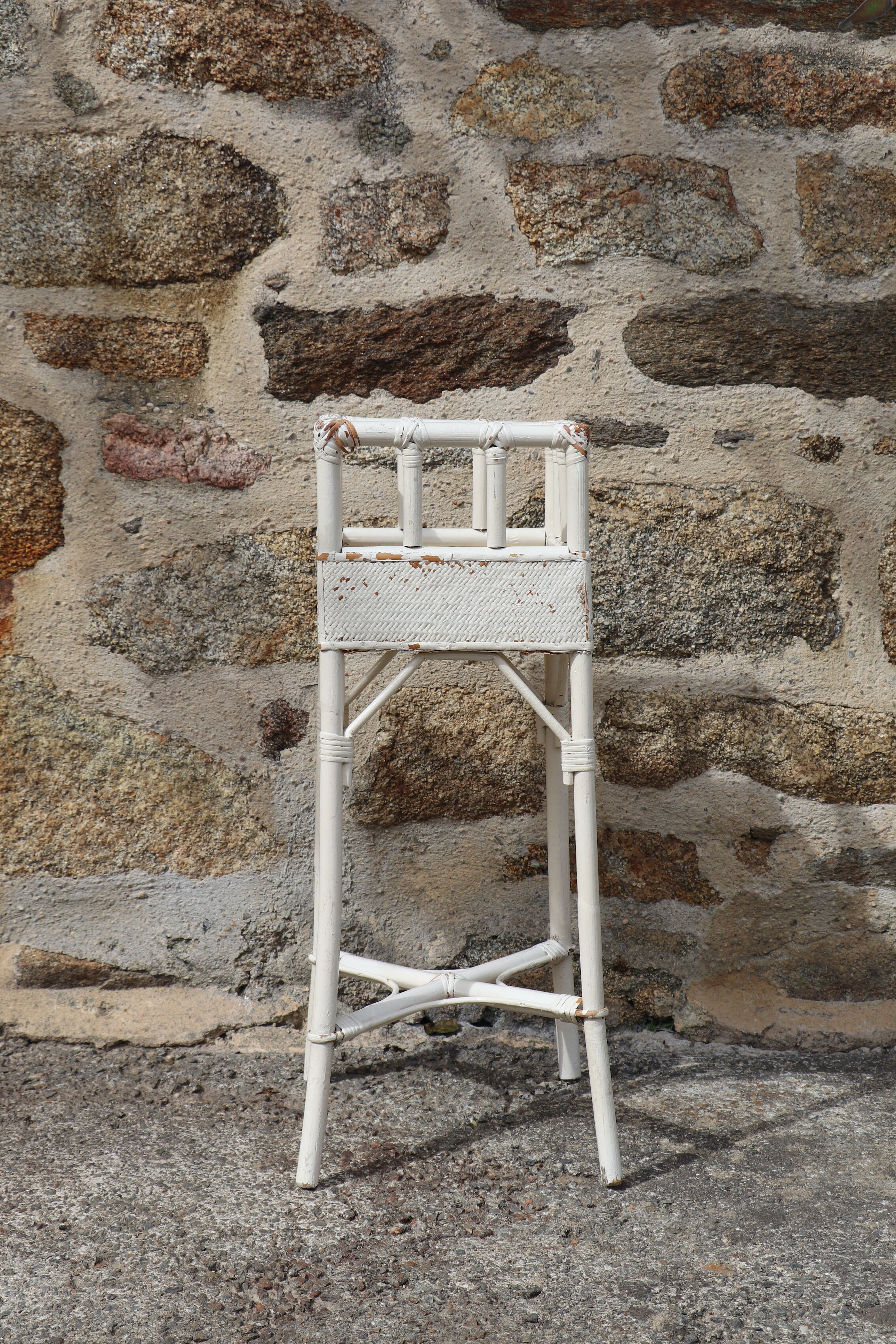 Rattan and wicker planter, 20th century